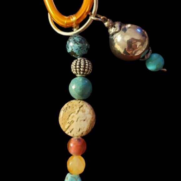 Boho Hand Crafted Beaded Keychain - Picture 2 of 8